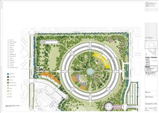 Pl&auml;ne f&uuml;r den Apple Campus 2 von Foster + Partner (Bild: Cupertino City Council)